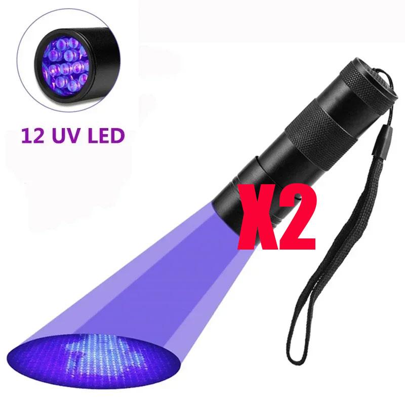 Портативный ручной водонепроницаемый УФ-фонарик Blacklight 395 нм, мини-фонарь-детектор для пятен мочи домашних животных, 3 батарейки AAA