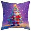 Рождественские наволочки: Снеговик, Санта, Олень и Дизайны Рождественской елки Наволочка для подушки дивана-кровати, Новогоднее украшение для дома