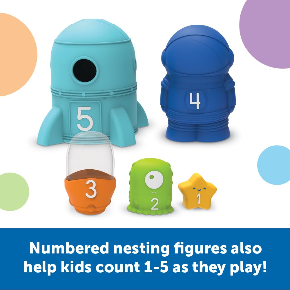 Learning Resources Numbers and Space Space Surprise Interlocking Numbers Educational Nesting Authentic Journey! Toy, Design, LER6377,