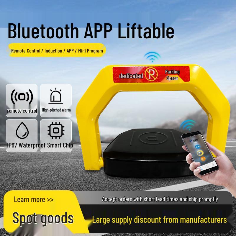 Smart Bluetooth-Enabled Waterproof Parking Space Lock with Remote Control and Sensor