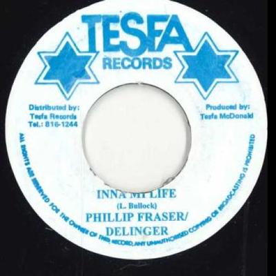 7-дюймовая пластинка PHILLIP FRASER DELINGER Inna Mi Life Версия none Tesfa 1989 Ямайка Регги Ска Даб