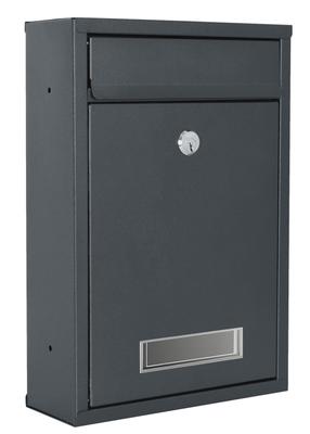 Anthracite Mailbox for Letters for House, Garden, Block of Flats, Wall Mounted