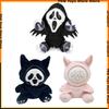 Scream 6 Plush Ghost Face Stuffed Plush Soft Stuffed Horror Killer Plushie Doll Black Robe White Mask Collectible Gift For Fans