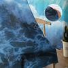Blue Sea Waves Tulle Curtains for Living Room Drapes Window Sheer Modern Curtains for Bedroom Decor