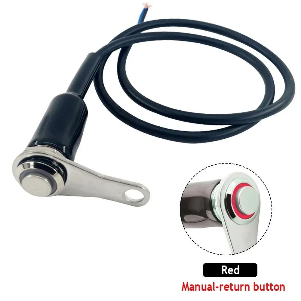 Stainless Steel 12V LED Motorcycle Switch ON-OFF Handlebar Headlight Adjustable Mount Waterproof Switches Button