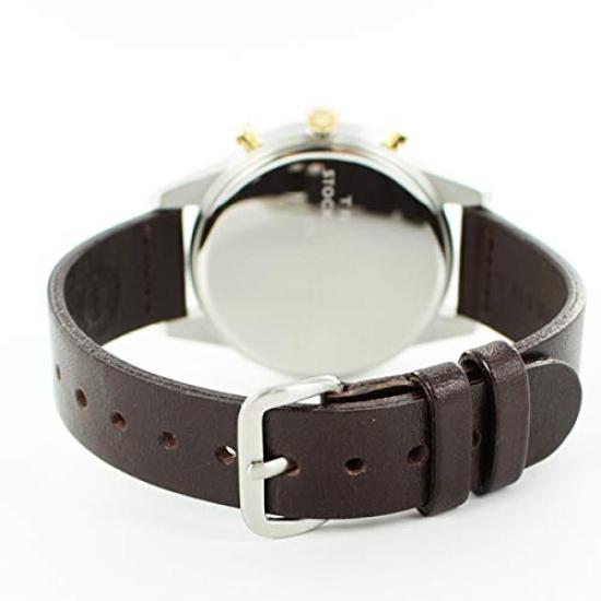 TRIWA Scandinavian Brand AQUATIC NIKKI Dual Time Leather Organic Leather Smoky Gray Dark Brown Watch [TRIWA] Women's NKST103-SS010412 [Item]