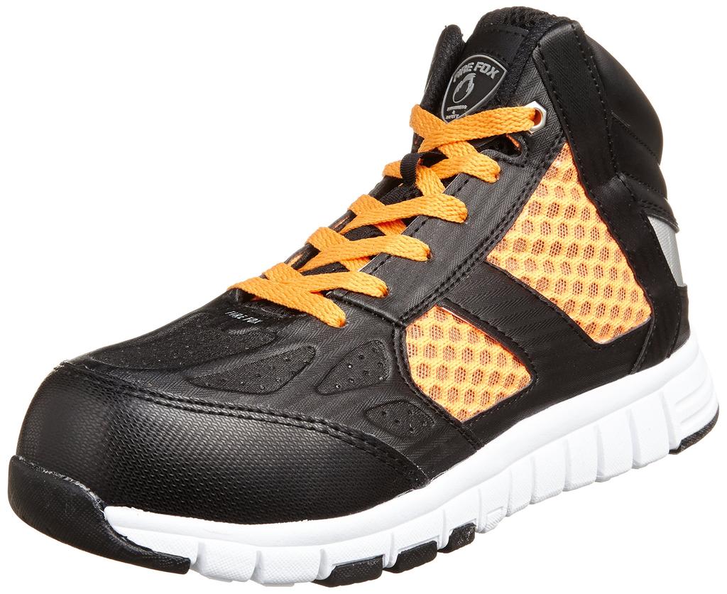 Safety Work Shoes with Toecap High Cut Type Flexible Sole Firefox Orange [Cocos Nobuoka] HZ-340 24.5cm