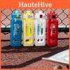 Square Plastic Water Bottle With Handle, Modern Simple Style, Portable Sports Bottle With Straw, 700ml