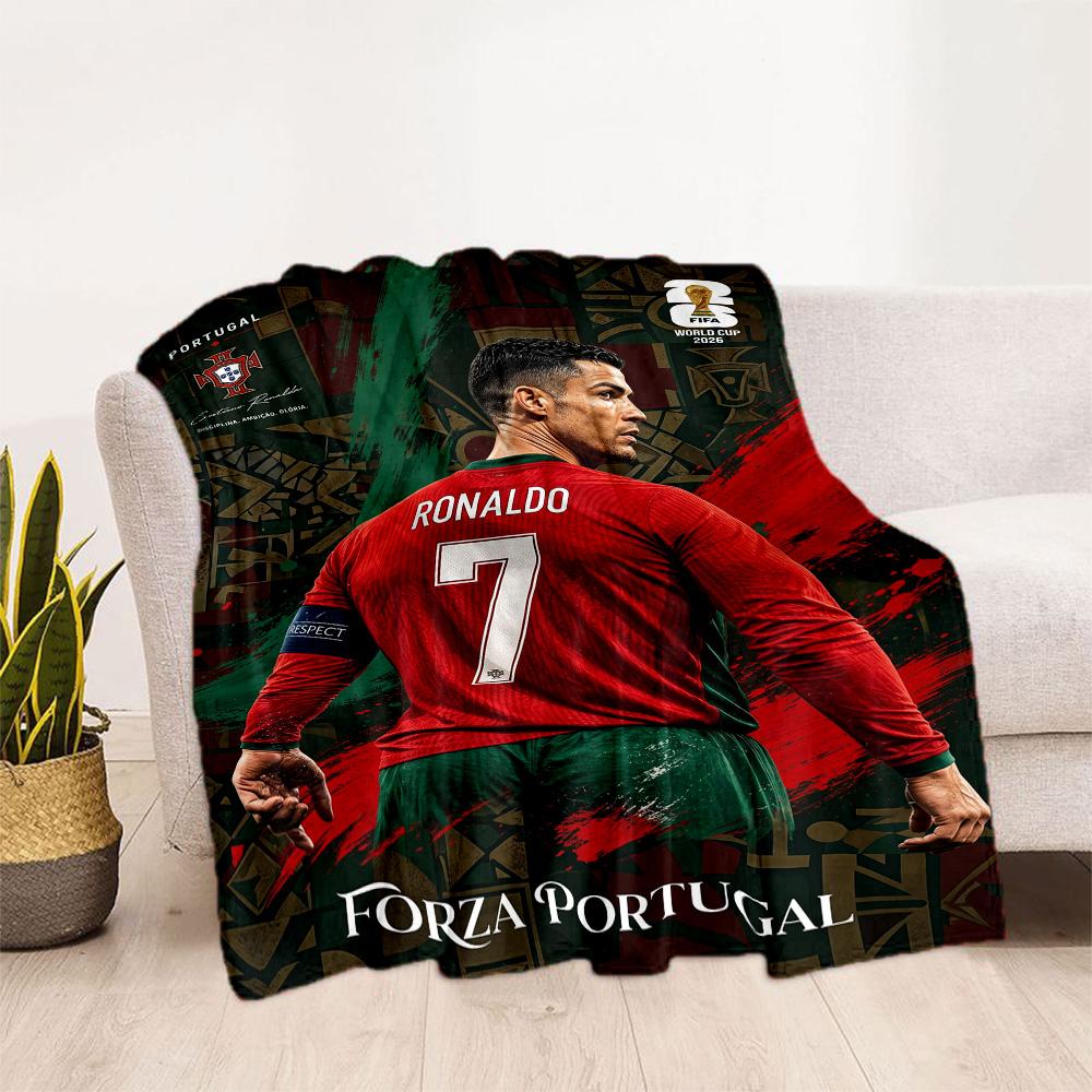 Cristiano Ronaldo 207 Blanket Comfortable Great for Seaside Picnics Bed Four Seasons Universal Modern Birthday Christmas Gift Blanket