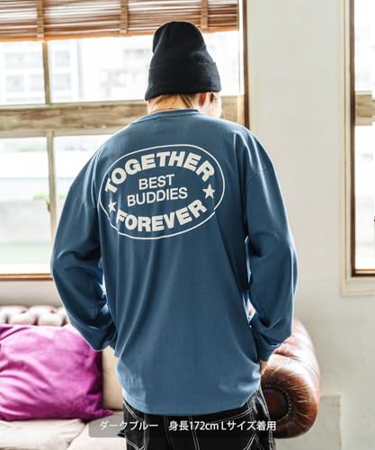 [IMPROVES] Casual [TOM & JERRY] Custom-made Buddies Oval Long Sleeve T-Shirt, Men's, Oatmeal