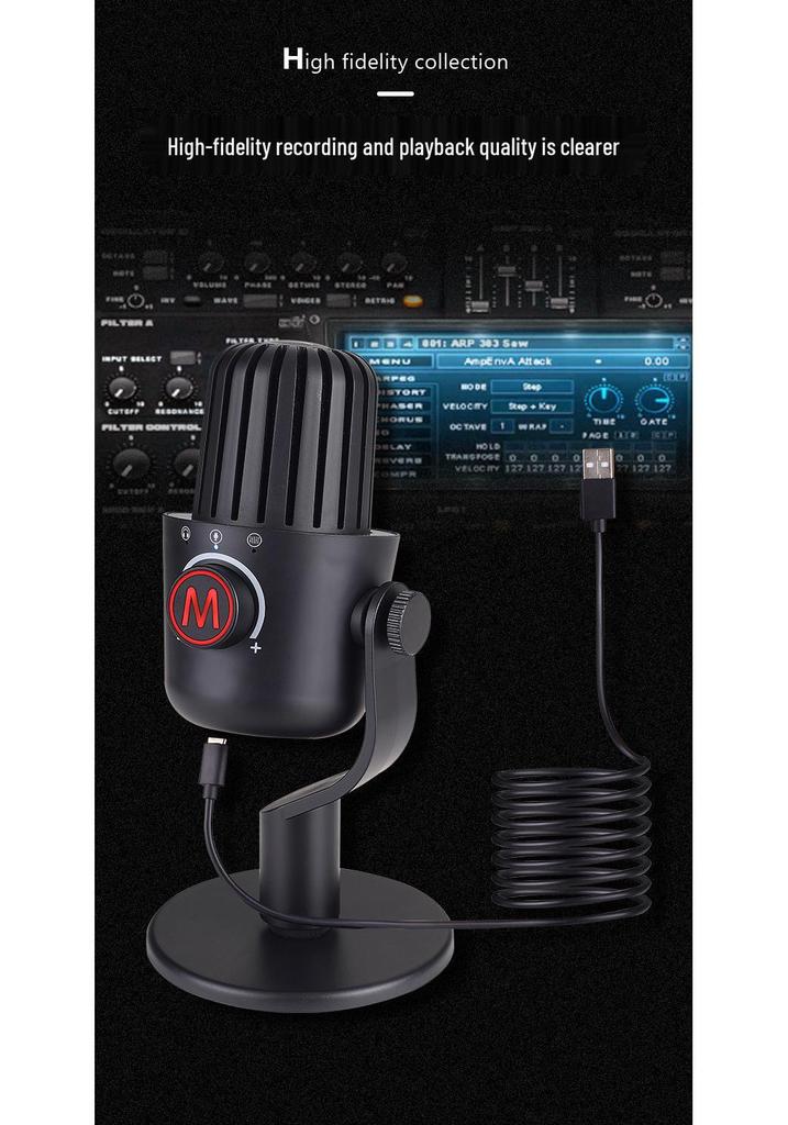 USB-конденсаторный микрофон для игр, стриминга, записи и мобильных устройств с умным шумоподавлением