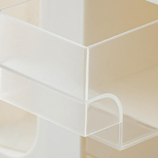 Держатель для ручек с выдвижным ящиком, органайзер для стола, прозрачный вращающийся дизайн, большая емкость, держатель для карандашей, ручка, ящик для хранения