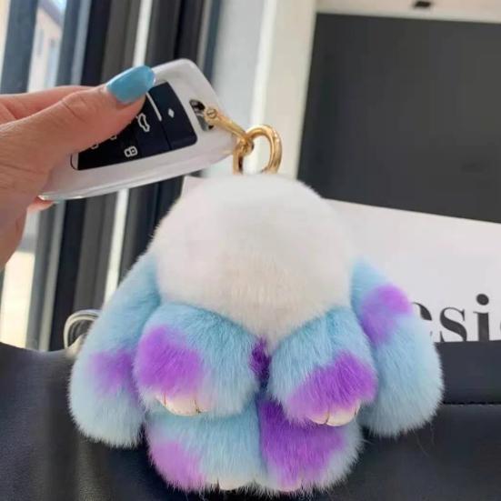 Брелок-подвеска в виде кролика Yousheng, ручная работа, мягкий кролик, подвеска на сумку из искусственного меха, многофункциональный аксессуар для кошелька