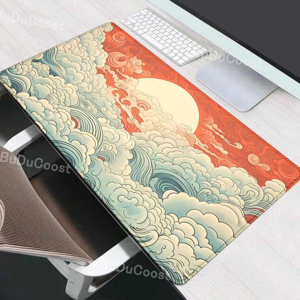 Игровой коврик для мыши Cloud Art Большой коврик для мыши 'Благоприятные облака' Офисные коврики Коврик для компьютерного стола 900x400 мм MouseMat Резиновая подставка для клавиатуры