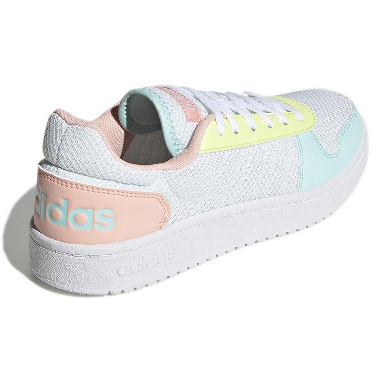 Adidas Neo Hoops 2.0 Round Toe Comfortable Durable Low Top Basketball Shoes Women Sneakers White Pink Blue GY7528