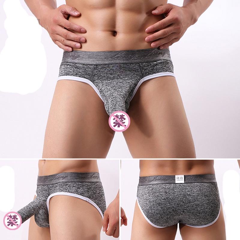 Men Bikini Pouch Briefs Sleeve Penis Sheath Underwear Shorts Underpants Lingerie