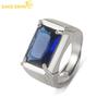 Luxurious Copper Alloy Zircon Wedding Engagement Ring Men Jewelry Gift