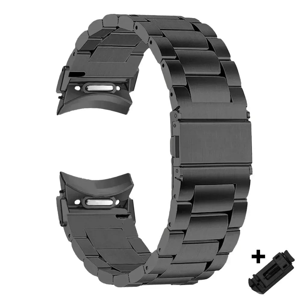 Ремешок из нержавеющей стали с быстрой посадкой без зазоров для Samsung Galaxy Watch 6 Classic 43 47 мм для Galaxy 6 5 4 44 40 мм 5 Pro 45 мм браслет