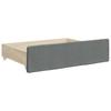 Pull Out Daybed with Drawers Dark Grey 90x200 cm Fabric