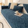 Solid Color Plush Sofa Cushion Winter Thickened Non-Slip Seat Cushions Winter Minimalist Sofa Cover All-Inclusive Cover Cloth