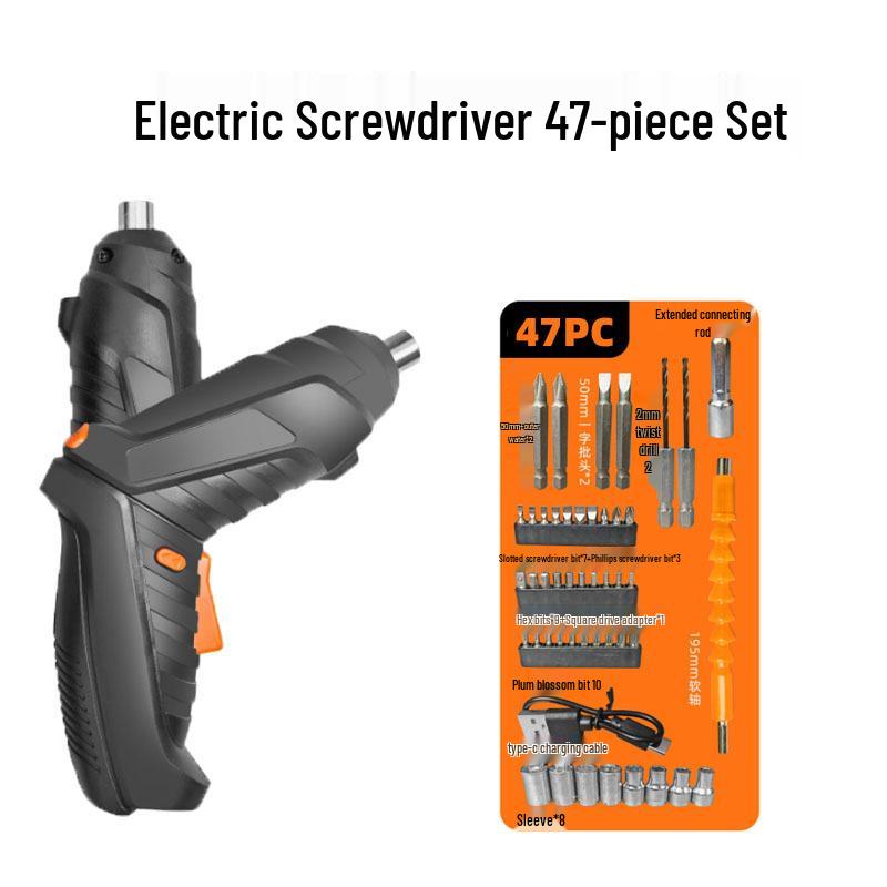 Rechargeable Mini Electric Screwdriver Set with Lithium Battery - Compact Household Drill and Power Tools for Screws