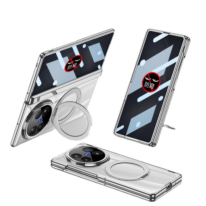Magnetic Swivel Stand Case Vivo X Fold5 - Rotating 360 Kickstand Shockproof PC Back Cover With Privacy Screen