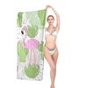 100% Cotton Printed Quick-Dry Beach Towel Adults Sand-Resistant Large Bath 75x150cm Customizable Design Lightweight Absorbent Pool Travel Yoga