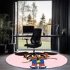 Yakka Dee Printed Round Rug Carpet Chair Rug Area Rug Entryway Doormats,for Office Chair Living Room Bedroom Kitchen Room.