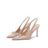Fashion Stiletto Summer Versatile Bow High Heel Sandals Not Tired Feet One Word Strap Women Plus Size Single Shoes