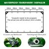 Прозрачный виниловый брезент 20 мил, Прочный водонепроницаемый прозрачный брезент с люверсами, Прозрачное ПВХ-покрытие-брезент