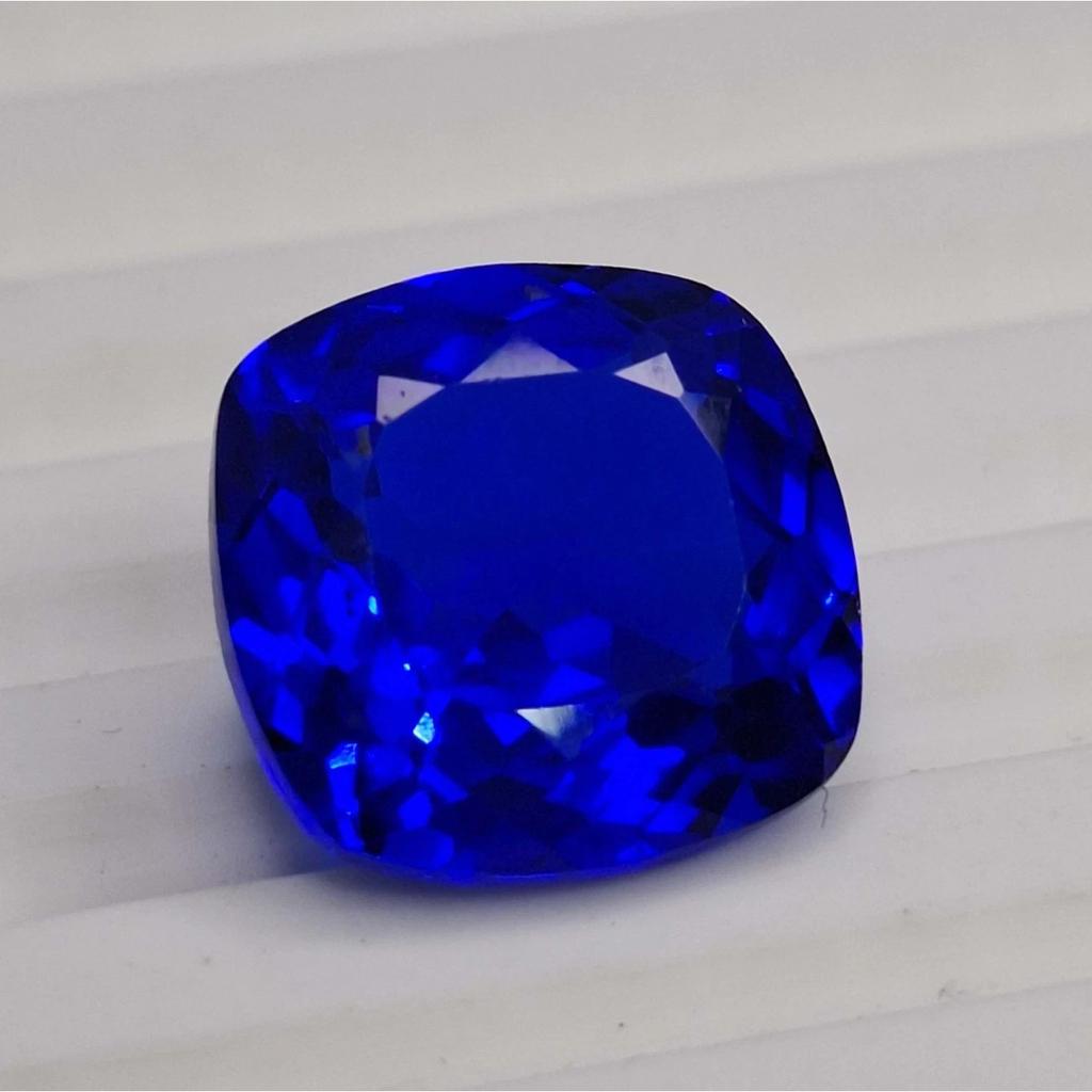 10-12 Ct Natural Royal Blue Sapphire Cushion Cut Beautiful Certified Gemstone