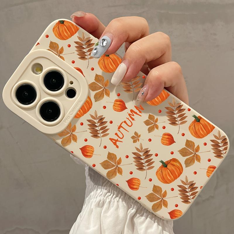 Белый осенний графический чехол для телефона для iPhone 16 15 14 13 12 11 x XR Xs SE2 SE 8 7 plus pro Max mini силиконовая задняя крышка