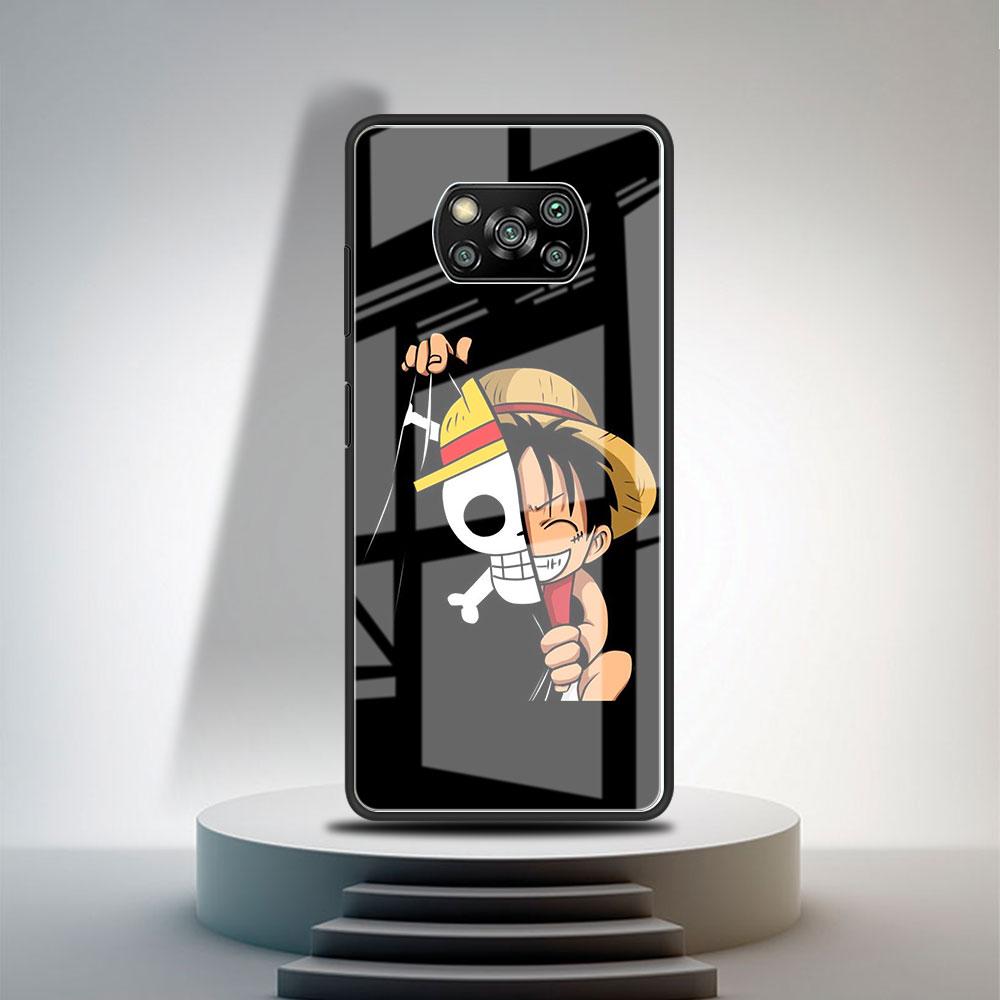 Стеклянный чехол для Xiaomi Poco X3 NFC 11 Lite 11T F3 M3 для Redmi Note 11 10 9 8 Pro 10S 9S 9A 9C чехол для телефона аниме черный