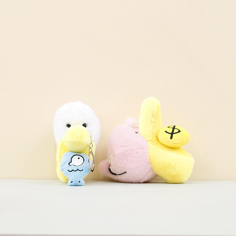 Cute Plush Pelican Stuffed Animal Keychain With Musical Voice And Soft Texture