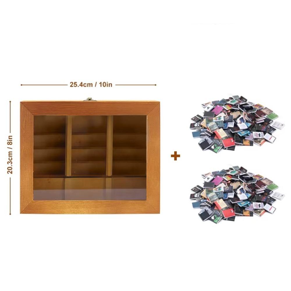 Bookshelf Decor Anxiety Bookshelf Handmade Home Desktop Decoration Bookshelf Sensory Toys Wooden Fidget Toys Figurine Statue