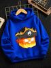 Fuzzy Fruit Box Hoodie For Children Summer Cute Crewneck Casual Age 3-14