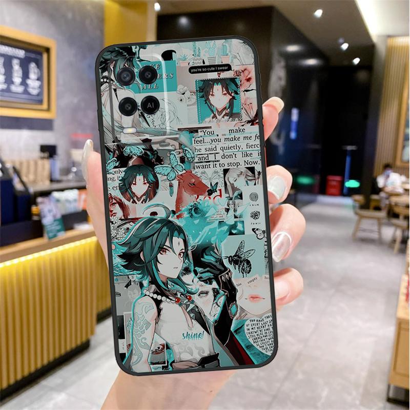 Чехол Genshin Impact Сяо для Oppo A96 A76 A16 A17 A18 A60 A80 A40 A38 A58 A78 A98 A94 A74 A54 A15 A57 A77 A5 Pro