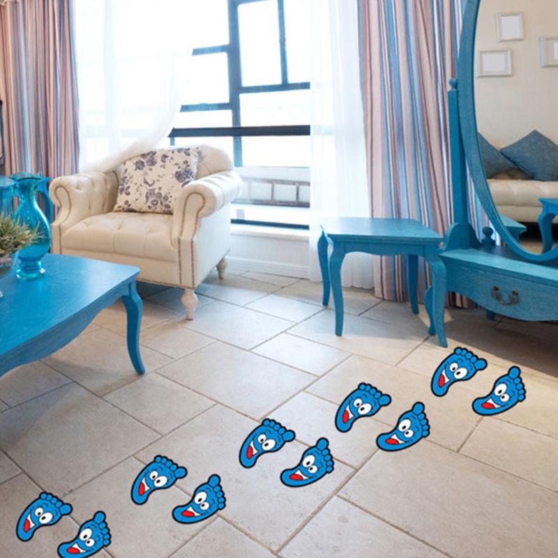 Детский сад, детские наклейки на стену с героями мультфильмов, украшение дома, популярные милые ножки в форме лестницы, 2 шт./компл., следы