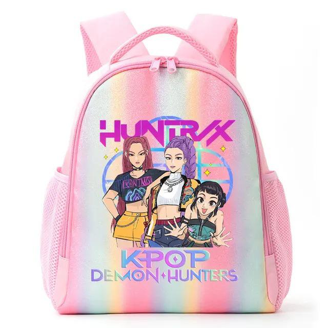 K-Pop Anime Demon & Witch Hunter Student Rainbow Backpack (HUNTR/X)