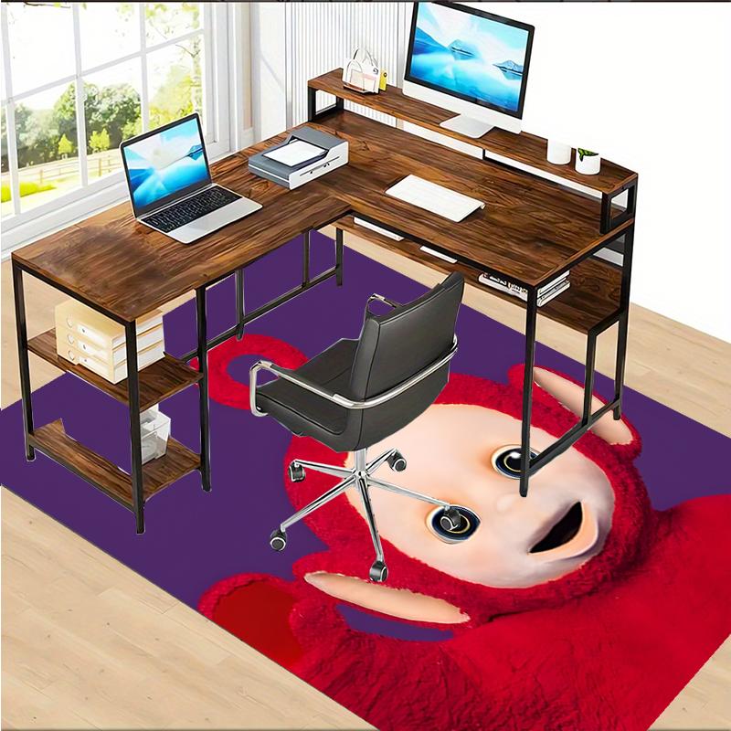 Teletubbies Polyester Carpet, Soft Indoor Mat for Office Chair, Living Room, Computer Desk - Decorative Home Office Rug Design