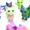 Креативные 3D-печатные милые мультяшные котята, светящиеся цветные украшения, подходят для украшения дома, офиса, рабочего стола