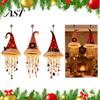 Durable Fabric Holiday Decor Christmas Hat Hanging Lantern, Glowing Santa Cap Decorative Light with LED String Gift for Friends And Pendants, Pendant