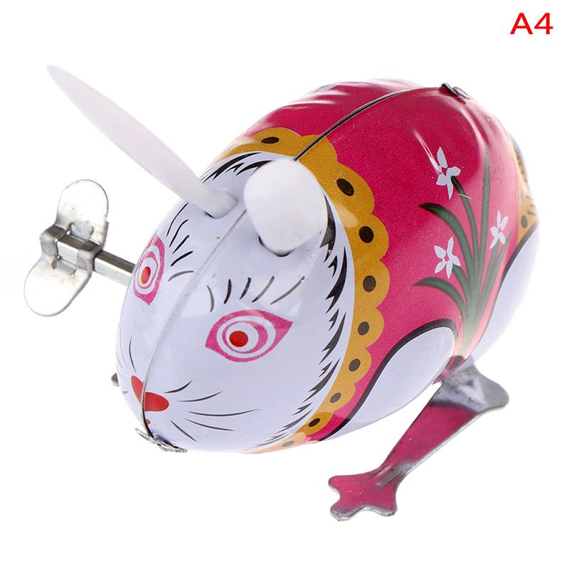 1 шт. детские классические игрушки олово заводные заводные игрушки прыгающая железная лягушка кролик игрушки