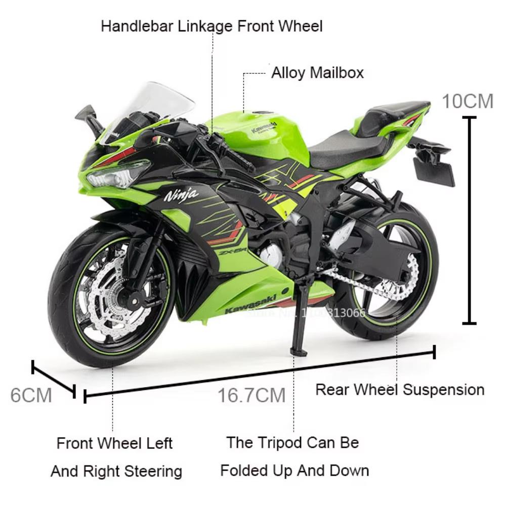 2026 Новый 1/12 Мотоцикл-игрушка Kawasaki Ninja ZX-6R 1:12 Моделей RMZ City из литого металла Суперспорт Миниатюрная коллекция Подарок для мальчика Детей Ребенка