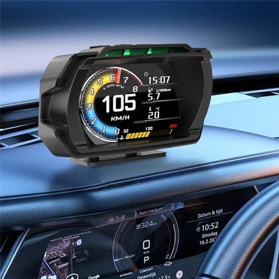 Новый ЖК-дисплей спидометра OBD+GPS, датчик температуры масла, датчик температуры воды, тахометр, черный