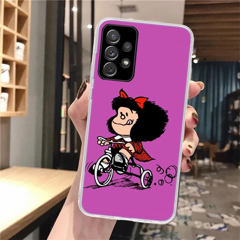 Cartoon Cute Mafalda Soft Phone Case For Samsung Galaxy A52 A42 A32 A12 A22 A51 A50S A30S A20S A10S A71 A41 A31 A21S A40 A20E A7