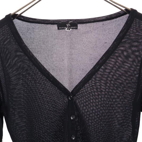 INTER PLANET кардиган с рукавом 7/8 2 черный Женский Б/У