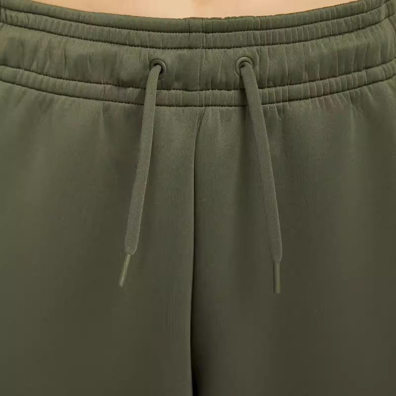 Nike Укороченные трикотажные джоггеры Dri-Fit Solid с высокой талией и шнурком, женские джоггеры цвета хаки и зеленого FB5429-325