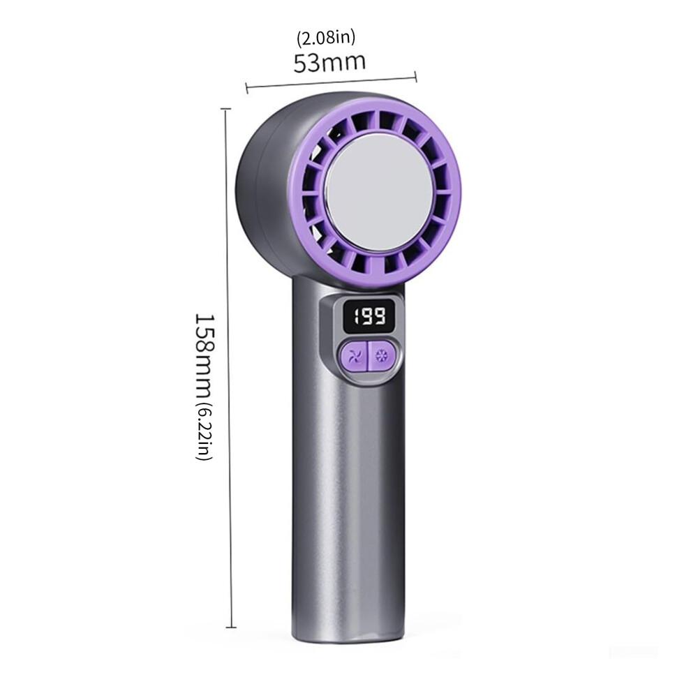 Quiet Handheld Fan 100 Speed Mini Cooling Desk Fan USB-rose F7