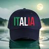 Графическая бейсболка Italia Унисекс Черная Кепка-козырек с дизайном итальянского флага Идеальна для Путешествий Уличной Моды Спорта Активного Отдыха
